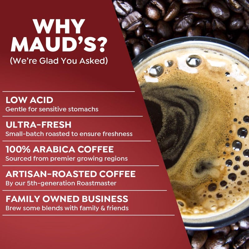 Maud's Flavored Coffee Pods Variety Pack, 40 ct, 9 Assorted Flavors, Medium Roast Flavored Coffee in Recyclable Single Serve Pods – 100% Arabica Coffee, Compatible with Keurig K Cups Maker - Image 4